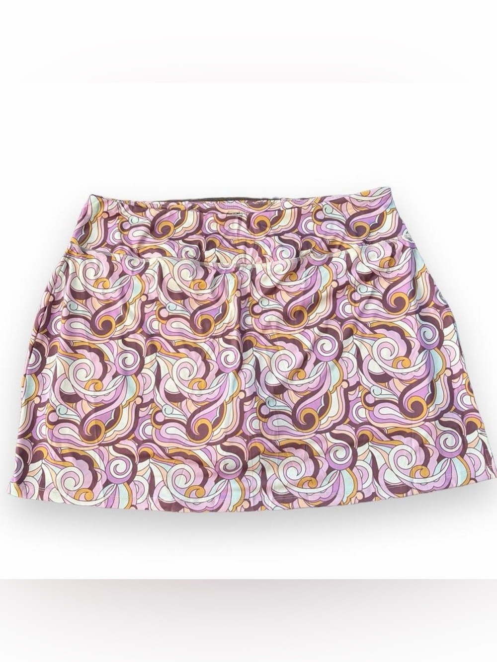 Kensie 3X Bubblegum Retro Swirl Printed Skort NWT